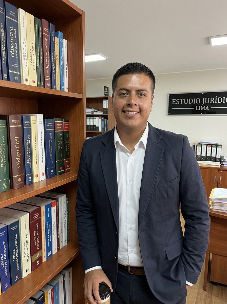 Abogado tributario de Estudio Quispe en biblioteca jurídica de Lima